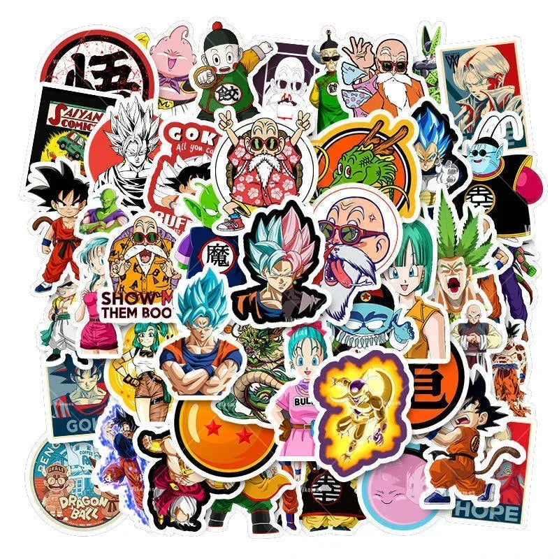 Dragoned Ball Z Balloons Happy Birthday Banner Goku Vegeta Ballons Party Decoration Plate Disposable Tableware Cake Topper Toy