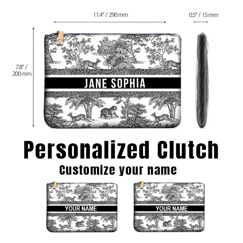 Canvas makeup bag WOMAN BAG Fashion Designer Party Clutch Personalized Custom Print Name Letter Beach Bag Travel Cosmetic Bag