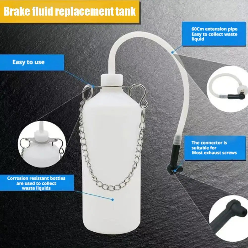 Auto Brake Fluid Extractor Universal 1L Brake System Bleeding Tool Brake Fluid Bleeder Fluid Bleeder Bottle