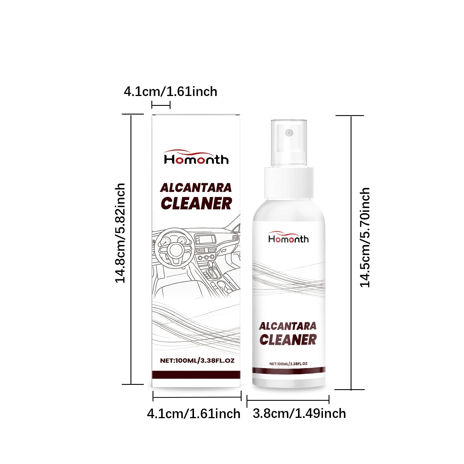 Car Interior Cleaning Spray Car Interior Stain Remover Cleaner Leather Seat Cleaner Multifunctional Car Interior Maintenance