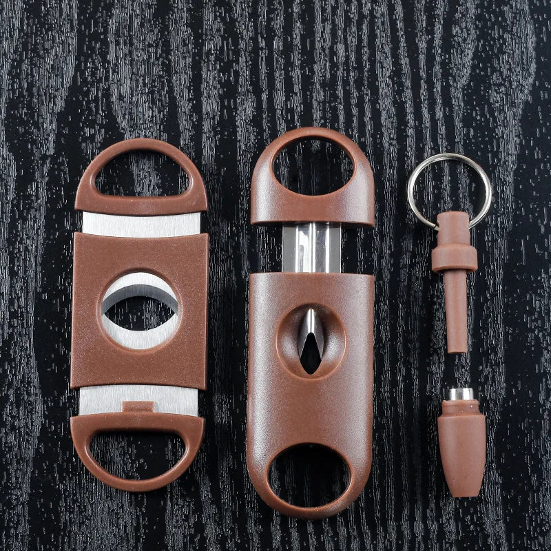 Cigar Cutter Cigar Set Pocket V-Cut Sharp Cigar Scissors Guillotine Portable Travel Cigar Cutting Round Punch Accessories