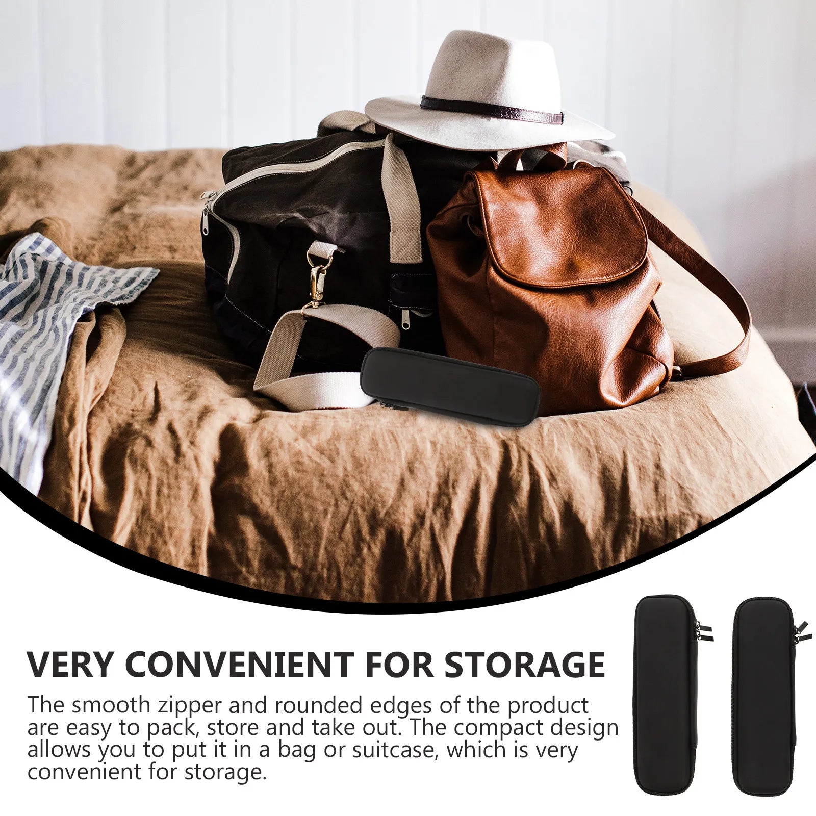 2Pcs Portable Electric Toothbrush Protective Cases Eva PU Travel Storage Boxes Holder Waterproof Dustproof Shockproof