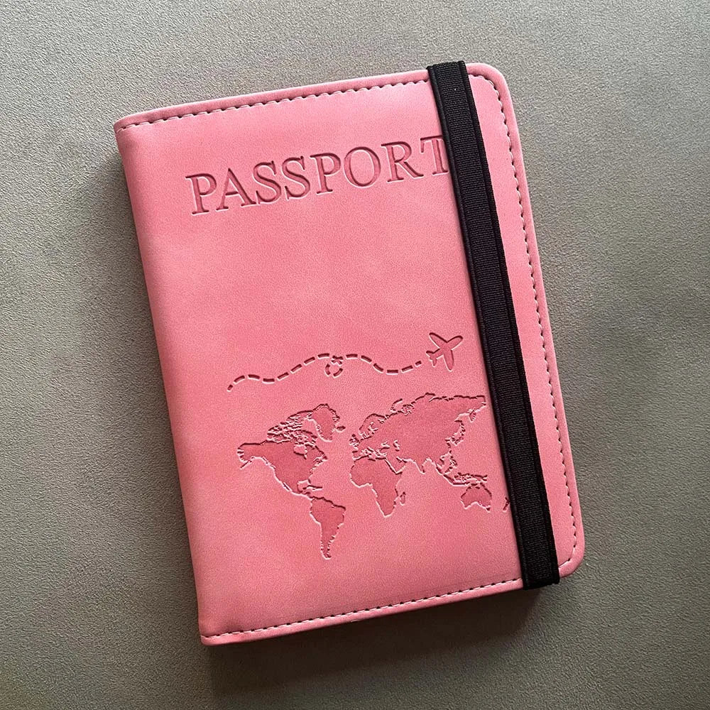 Designer Personalised Passport Cover Travel Document holders for Travel Business Elastic Band customised passport holder