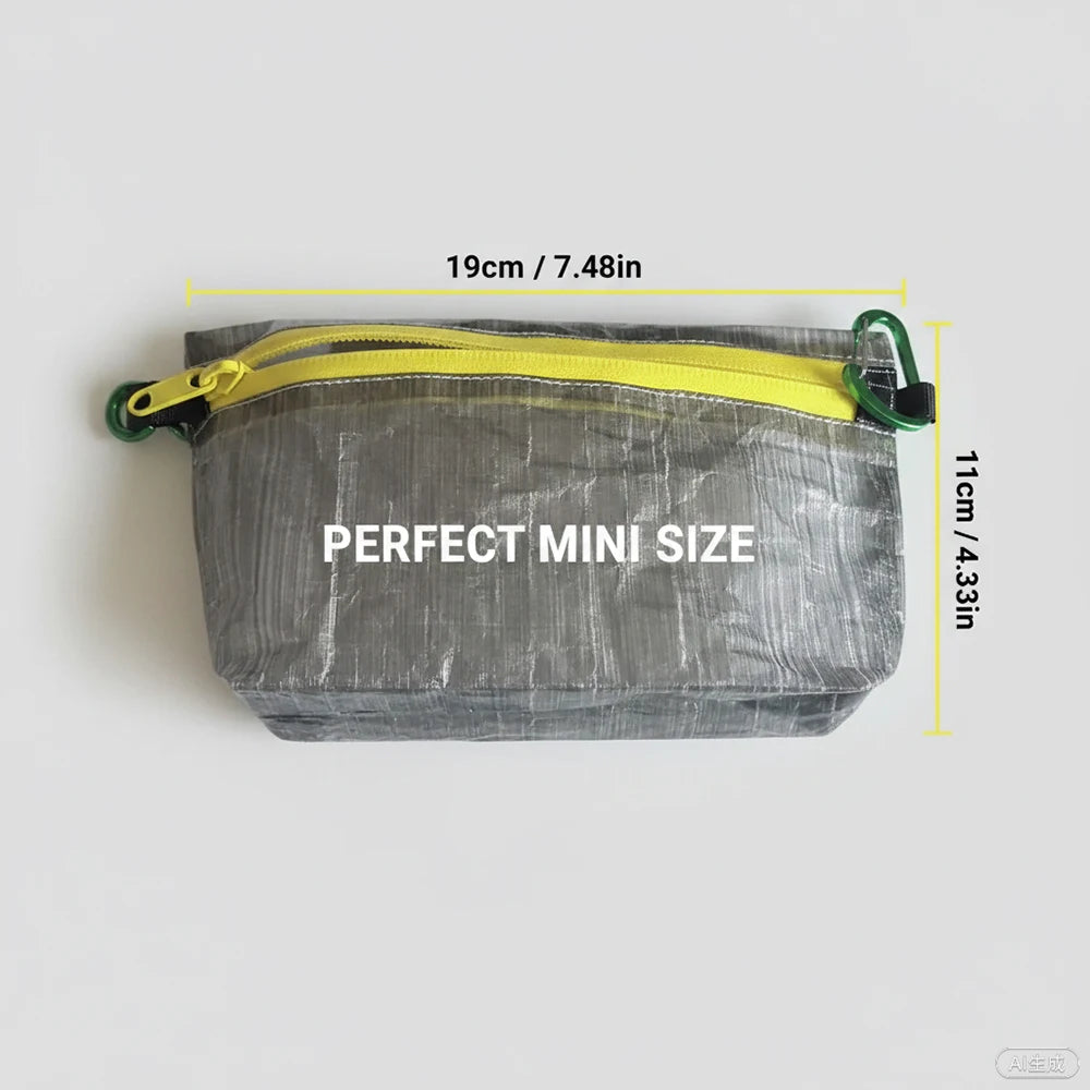 DCF Outdoor Ultralight Storage Bag For Travel Hiking Wallet Passport Holder Waterproof Key Card Cash Pouch Coin Bag About 19.2g