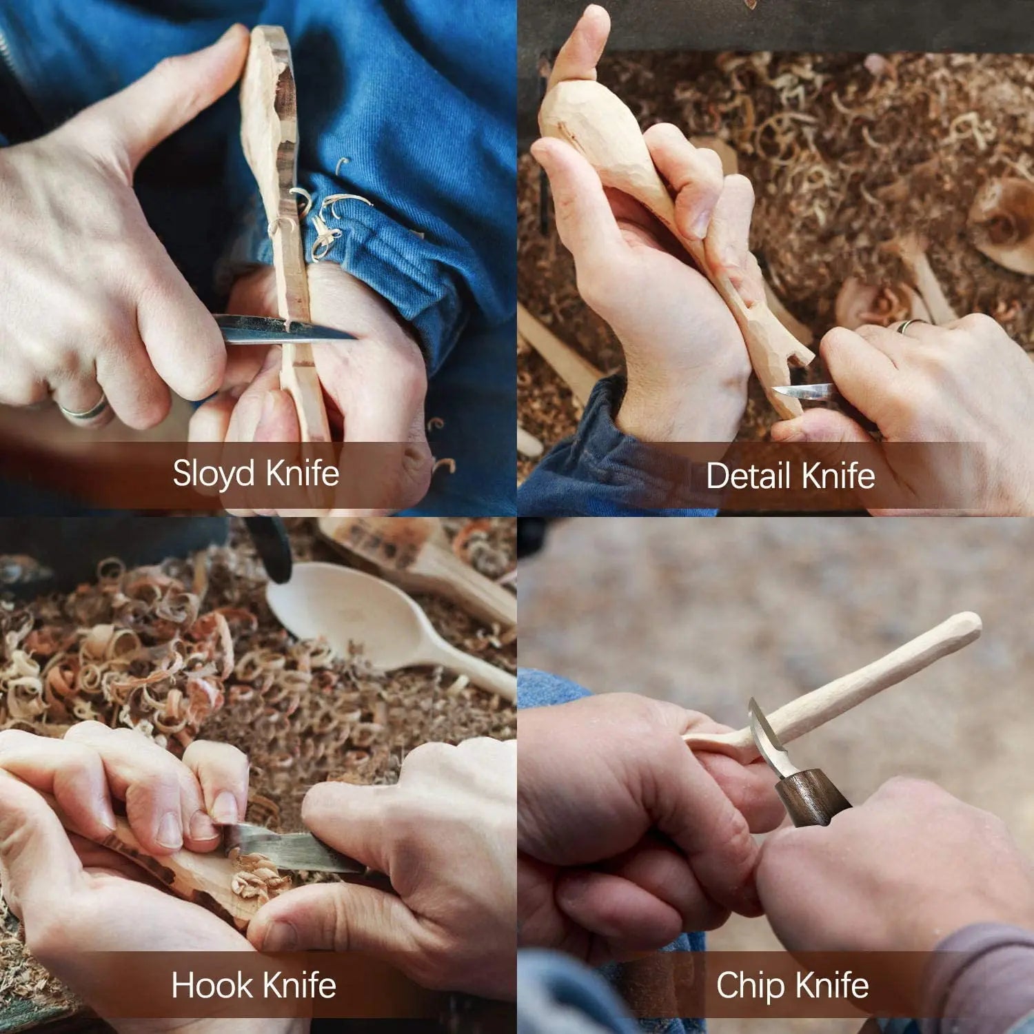 1/3/5/7/10/12pcs Wood Carving Tools Chisel Woodworking Cutter Hand Tool Set Wood Carving Knife DIY Peeling Woodcarving