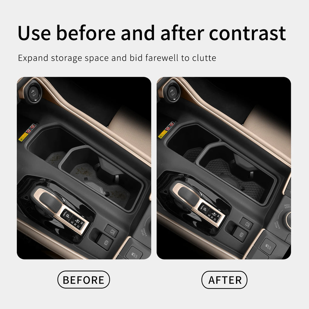 for Toyota Grand Highlander 2024-2025 Central Console Water Cup Holder Car Interior Accessories Drinks Holder Storage Case 2pcs