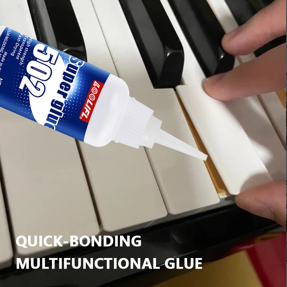 LOOLIFL20G 502 Super Glue Cyanoacrylate Instant Quick-Dry Adhesive Strong Bond for Metal Wood Plastic Rubber Glass Leather1-5PCS