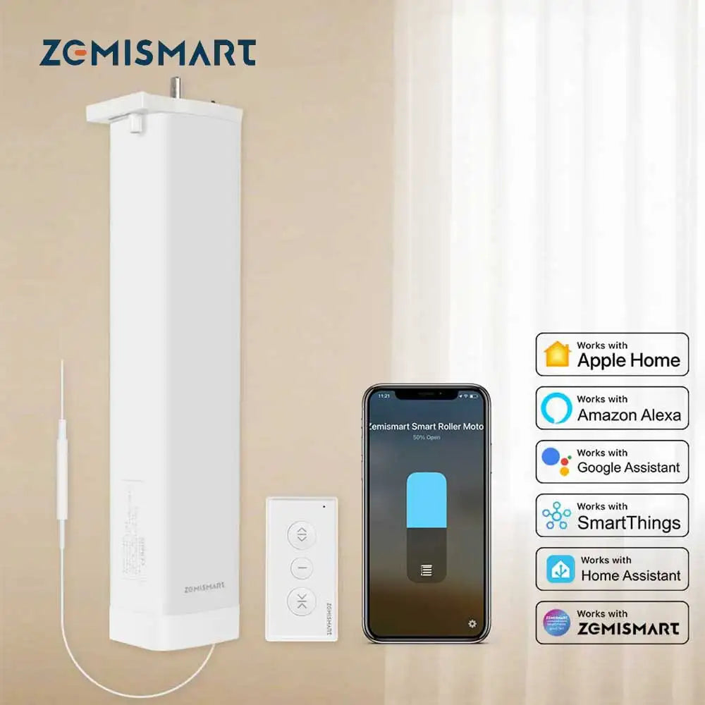 Matter Over WiFi Smart Sliding Curtain Motor Support Google Home Smartthings Homekit Alexa Control Automatic Curtain System