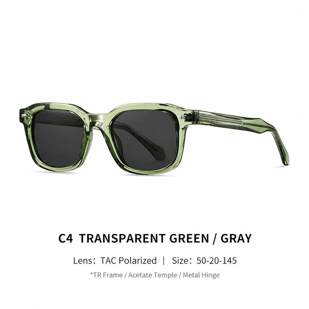 Square Frame Full Rim Sunglasses Men Vintage Street Style UV400 Protection Trendy Designer Eyewear Retro Fashion Sun Glasses