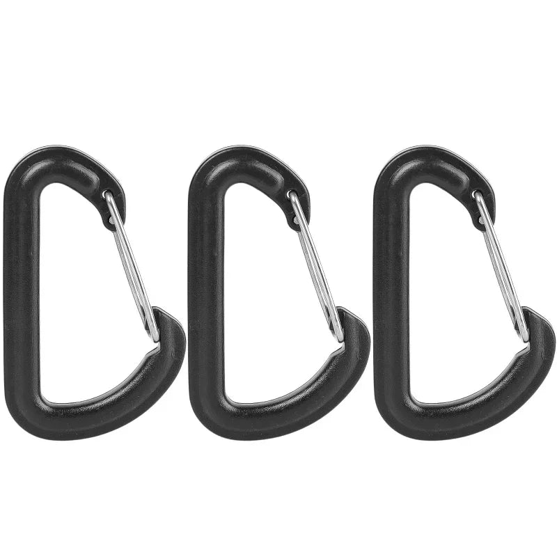 D Shape Plastic Carabiner D-Ring Key Chain Spring Buckle Hook Backpack Hook Keychain Water Bottle Buckle Outdoor Camping Parts