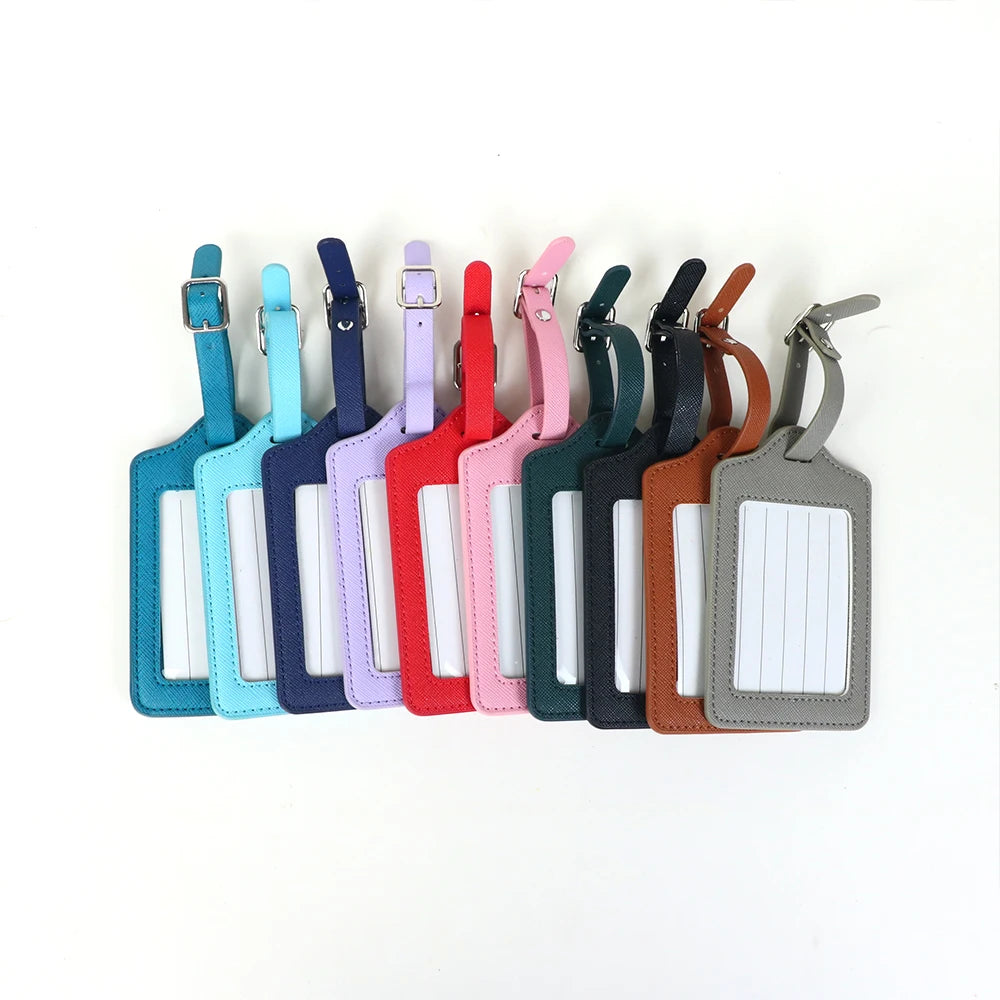 Customized name cross-pattern leather passport bag for travel, passport ticket folder, PU passport bag, luggage tag gift box set
