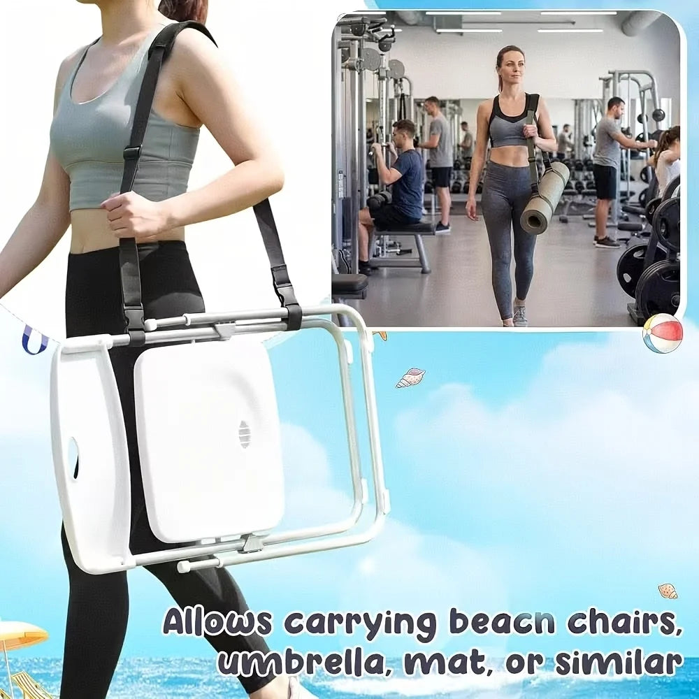 Multifunctional Adjustable Universal Carrying Shoulder Strap, Portable Strap for Folding Camping & Beach Chairs, Outdoor