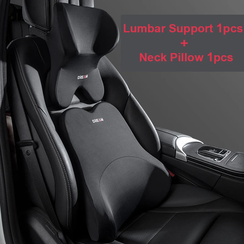 Car Lumbar Support Headrest Neck Pillow Support Universal Soft Neck Pillows Cushion Car Memory Foam Lumbar Pillow Back Support