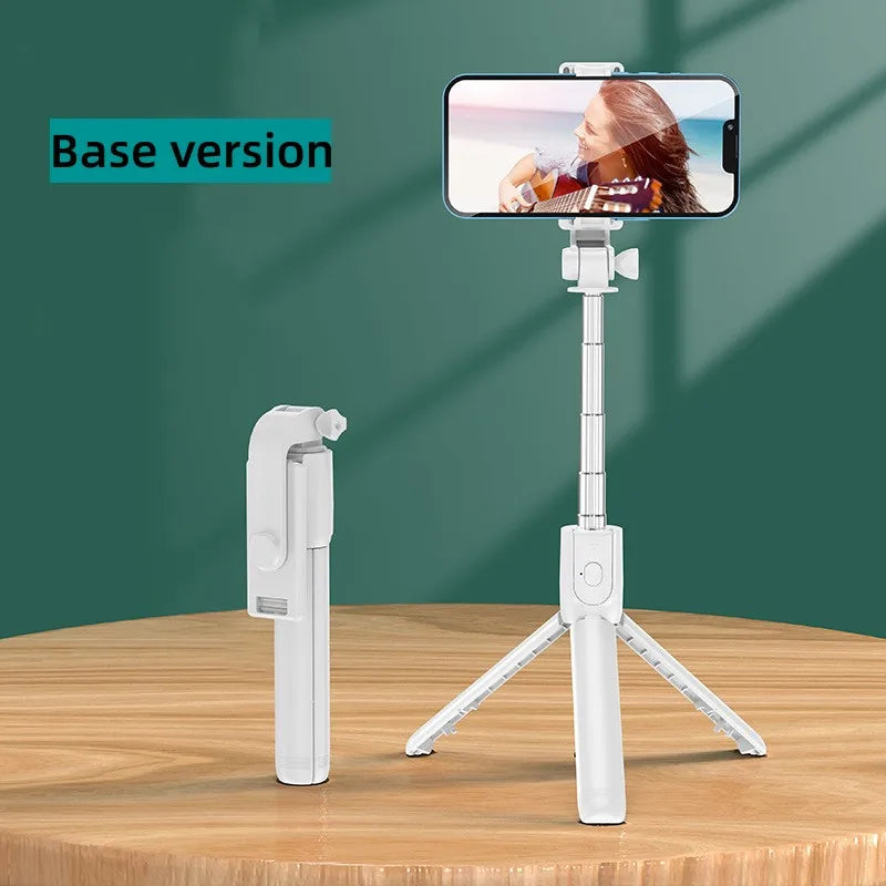 Selfie Stick Wireless Tripod Stand With Light Bluetooth Remote Extendable Portable For IPhone Mobile Phone Live Streaming Travel