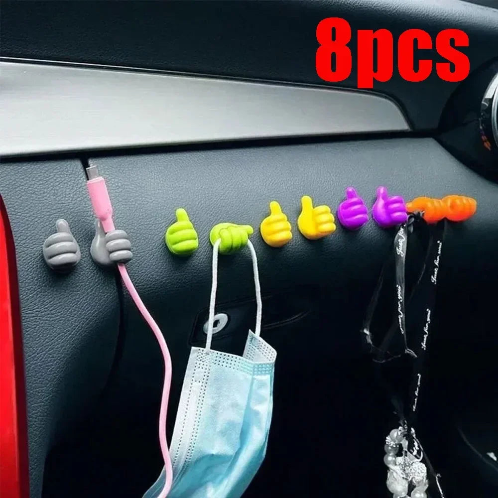 Hand-shaped Rubber Holder Car Glasses Cable Power Cord Charging Line Self Adhesive Mini Hook Storag Organizer Gadget Tool amagi