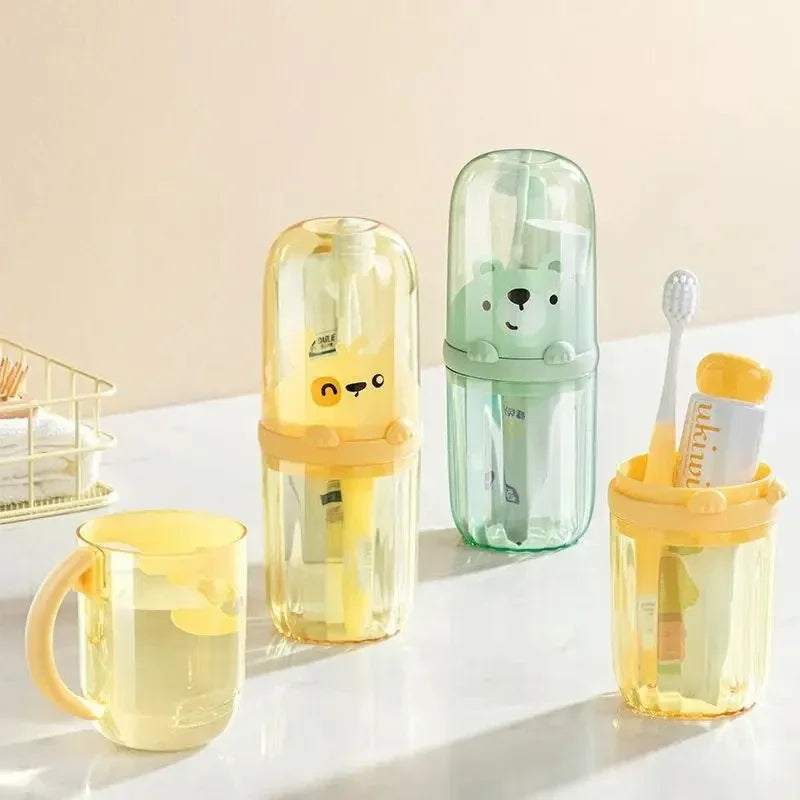 Creative Cartoon Toothbrush Storage Box Children's Set Travel Mouthwash Cup Portable Home Washing and Toothpaste Storage