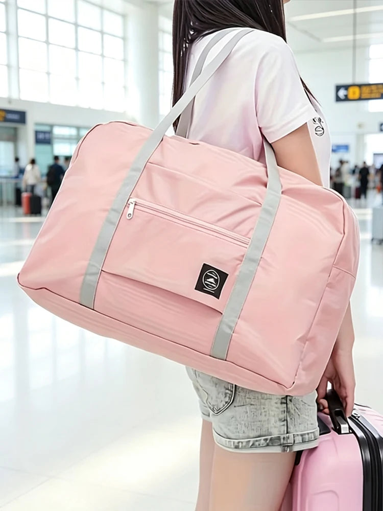 Foldable Travel Duffel Bag for Airlines Carry on Bag for Women and Girls Lightweight Large Capacity Sports Weekend Trip Overnigh
