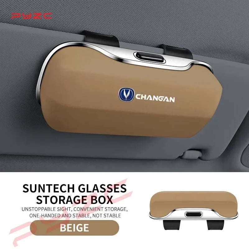 For Changan Cs35 Cx70 X7 Cs85 Cs55 Cs75 Plus Cs15 Cs95 Hunter Uni T S Lamore Car Visor Sunglasses Glasses Case Clip Box