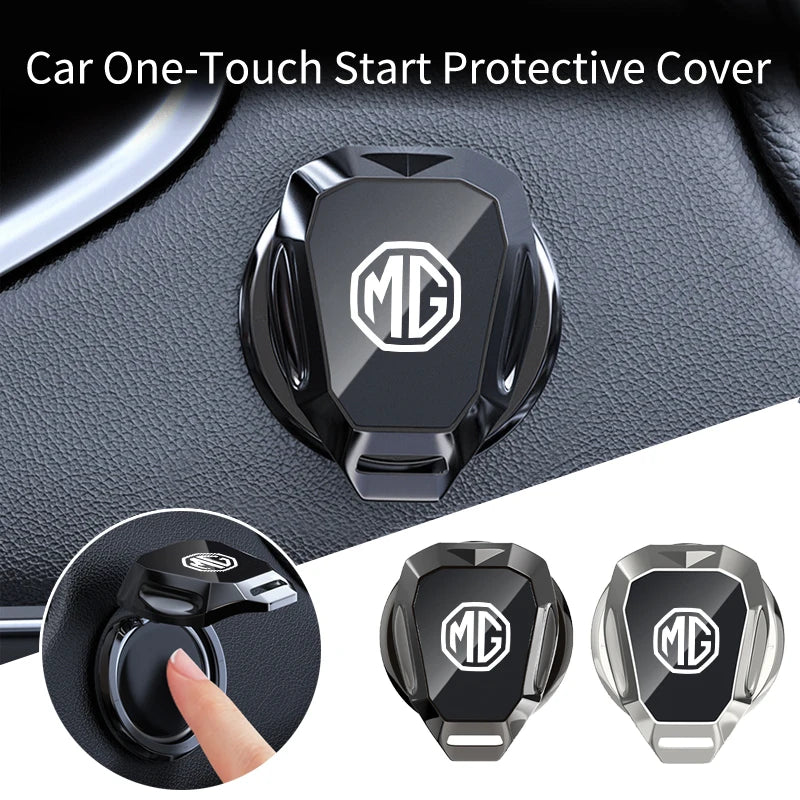 Car One-Touch Start Button Cover Metal Start Case Accessories For Morris Garages MG 6 3 5 7 TF ZR ZS HS GS GT Hector RX5 RX8 350
