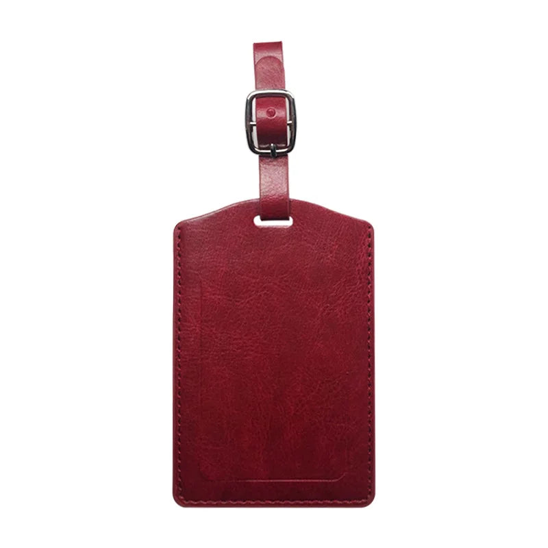 Vegan Leather Luggage Tags Vintage Style PU Baggage Bag Label Name Tage Personalized Custom Initials Name Wedding Gift