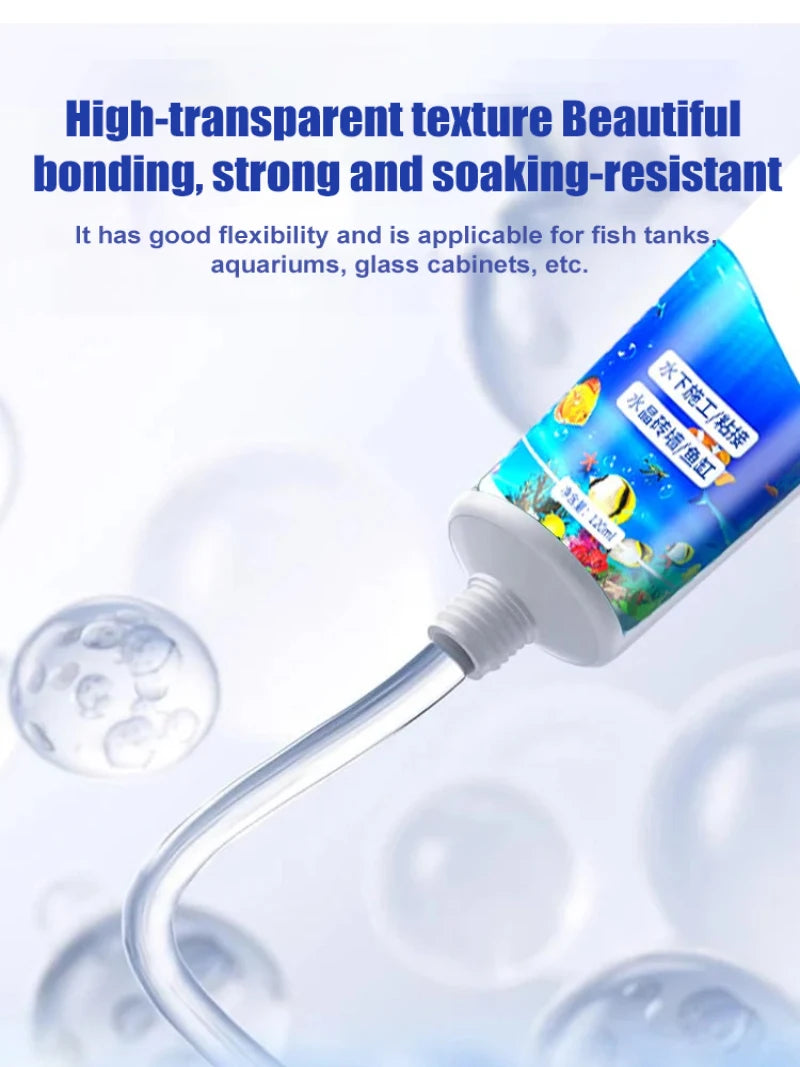 Crackproof environmentally friendly adhesive Underwater Adhesive Sealant Waterproof Silicone for Fixing Leaks in Fish Tanks