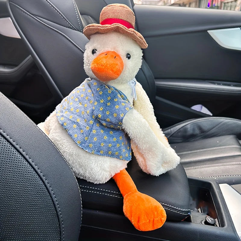 1PC Charming Duck Tissue Holder for Cars, Lovely Hanging Tissue Box for Vehicles, Innovative Car Decor
