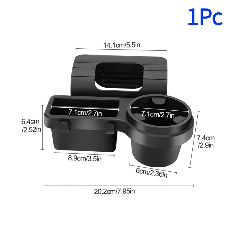1Pc Car Cup Stand Phone Holder Mount Tray Side Door Window Storage Pocket Hanging Storage Rack With Auto Interior Accessories