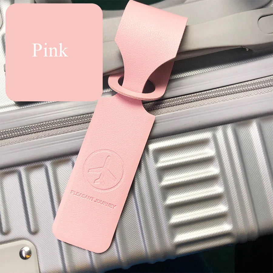 1 Piece Multi Colors Long Strip PU Luggage Tag Travel Accessories for Women or Men
