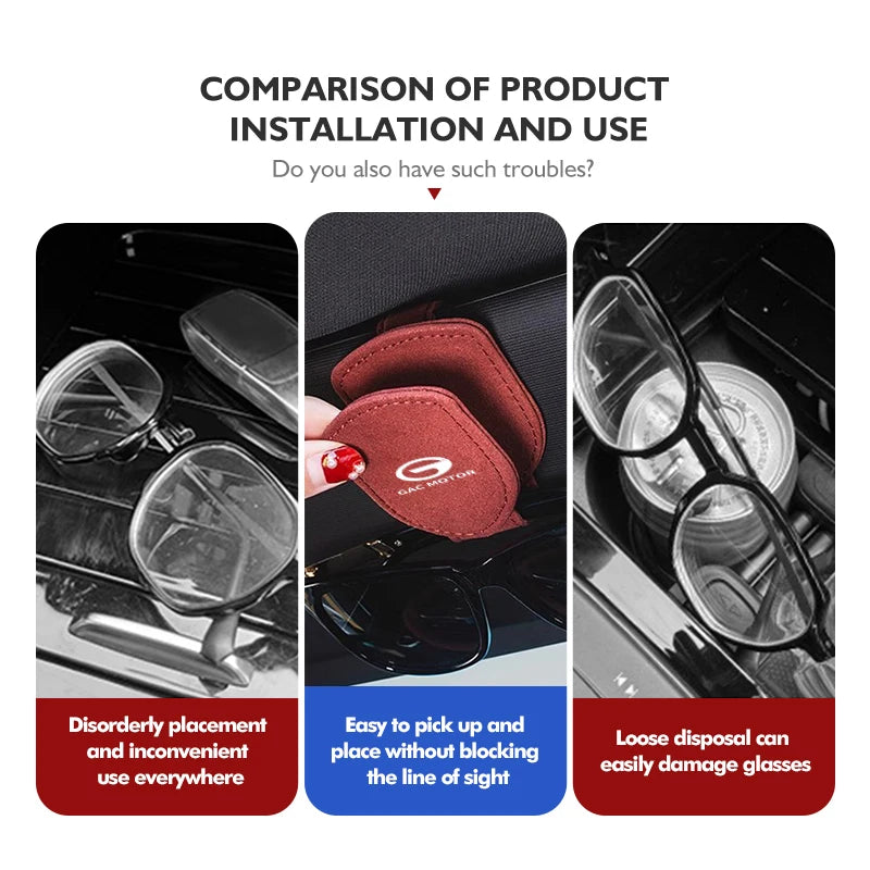 Car Eyeglass Holder Sun Visor Glasses Storage Clip For GAC MOTOR Trumpchi Aion S Aion Y AION V iA5 GS4 GS5 GS8 GA4