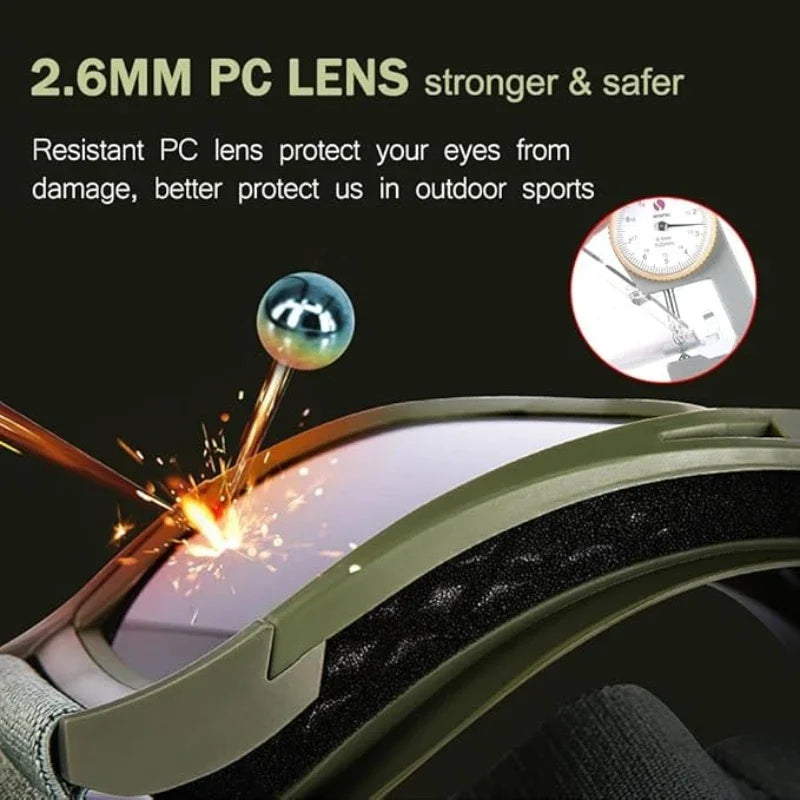 Tactical Goggles Military Shooting Sunglasses Windproof Sand Control Wargame Glasses Army Shooting Airsoft Paintball Glasses