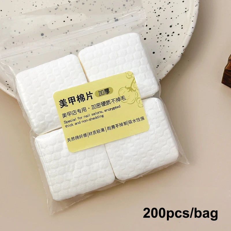 200/500Pcs Thickening Profession Cotton Pads For Nail Wipes Lint-Free Nail Cotton Gel Polish Remover Nail Art Cleaning Tools