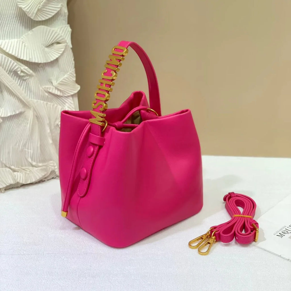 2026 New Women's Solid Color Single Shoulder Handbag Famous Luxury Designer Metal Buckle Large Capacity Diaper Bag