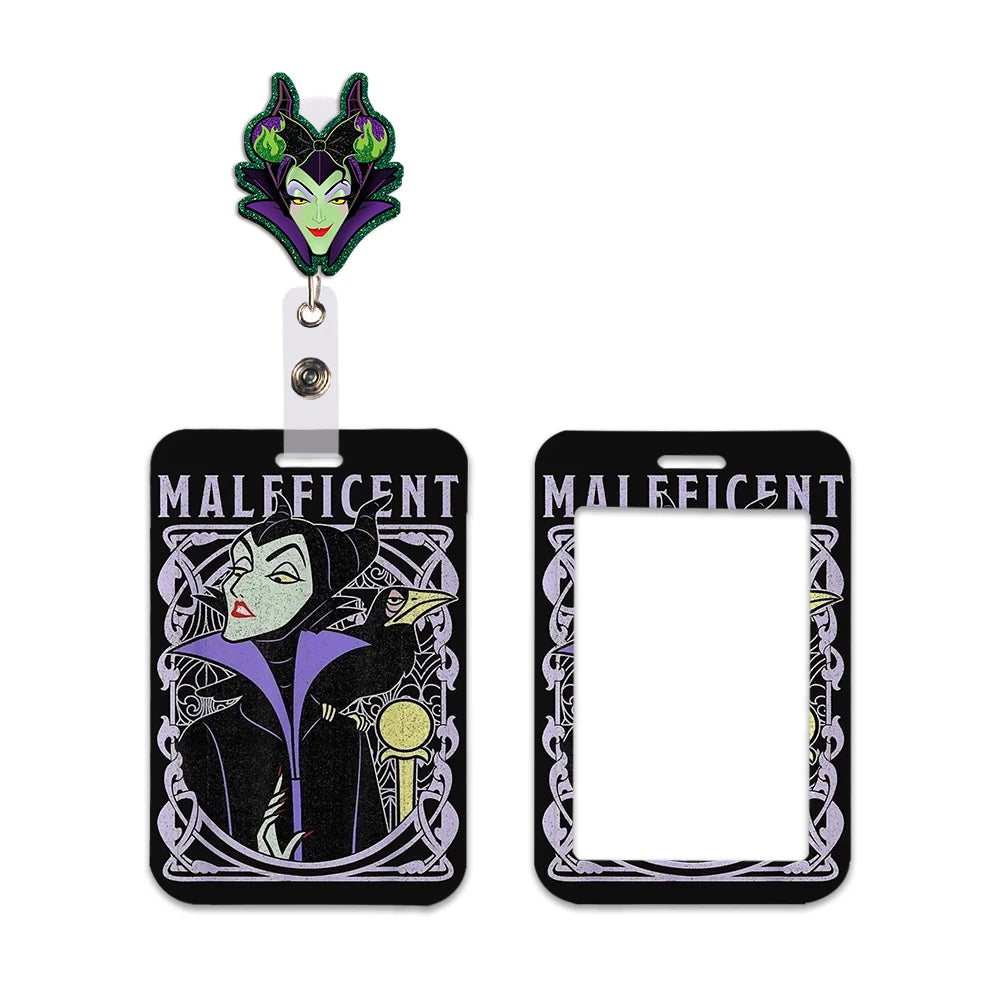 Disney Villains ID Badge Holder Neck Strap Pendant Door Card Holders Lanyards Girls Lanyard Student Kids Credential Holder