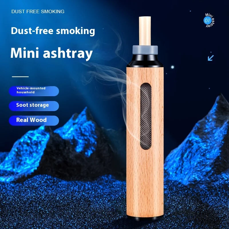 Anti-Ash Artifact Car Ashtray Portable Outdoor Travel Portable Self-storage Ashtray Lazy Cigarette Holder
