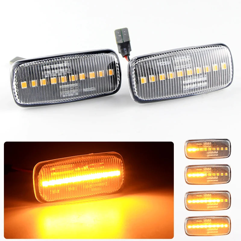 2PCS LED Side Marker Turn Signal Lights Canbus For Dodge Nitro 2006-2011 Caliber 2007-2011 Avenger 2007-2016 Charger 2005-2006