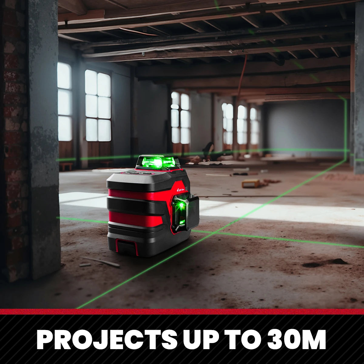 YEVOLT YVGLL4XS-Series Green Laser Level 3/4-Plane 12/16-Line Self-leveling 360 3D/4D Horizontal & Vertical Power Measuring Tool