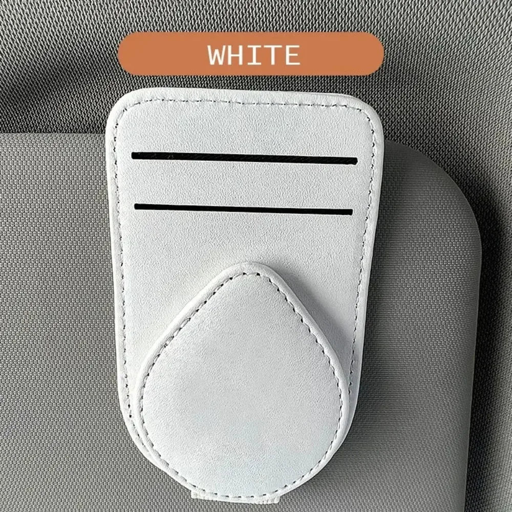 Car Sun Visor Glasses Holder - Multifunctional Sunglasses Clip, Card Ticket Organizer & Pen Case for Women