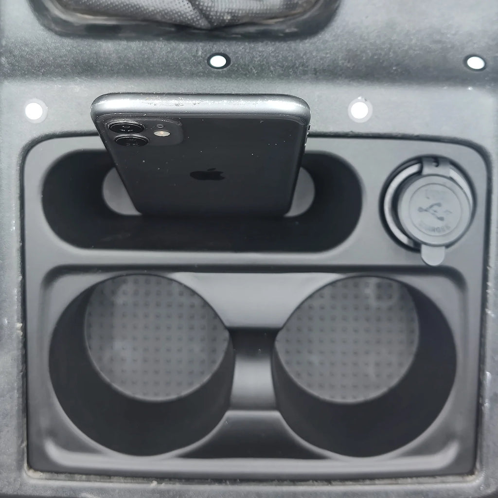 With USB Water Cup Holder for V73 V75 V77 Mitsubishi Pajero 3 Console Box Cup Holder Shogun Montero Interior