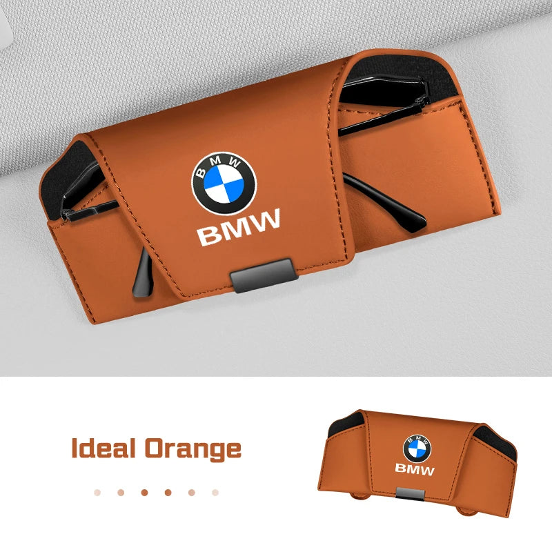 Car Visor Glasses Case Microfiber leather For BMW 1 3 5 7 Series E38 E46 E60 E90 E87 G30 G20 X1X3X5 X6 X7 Sunglasses Storage Box