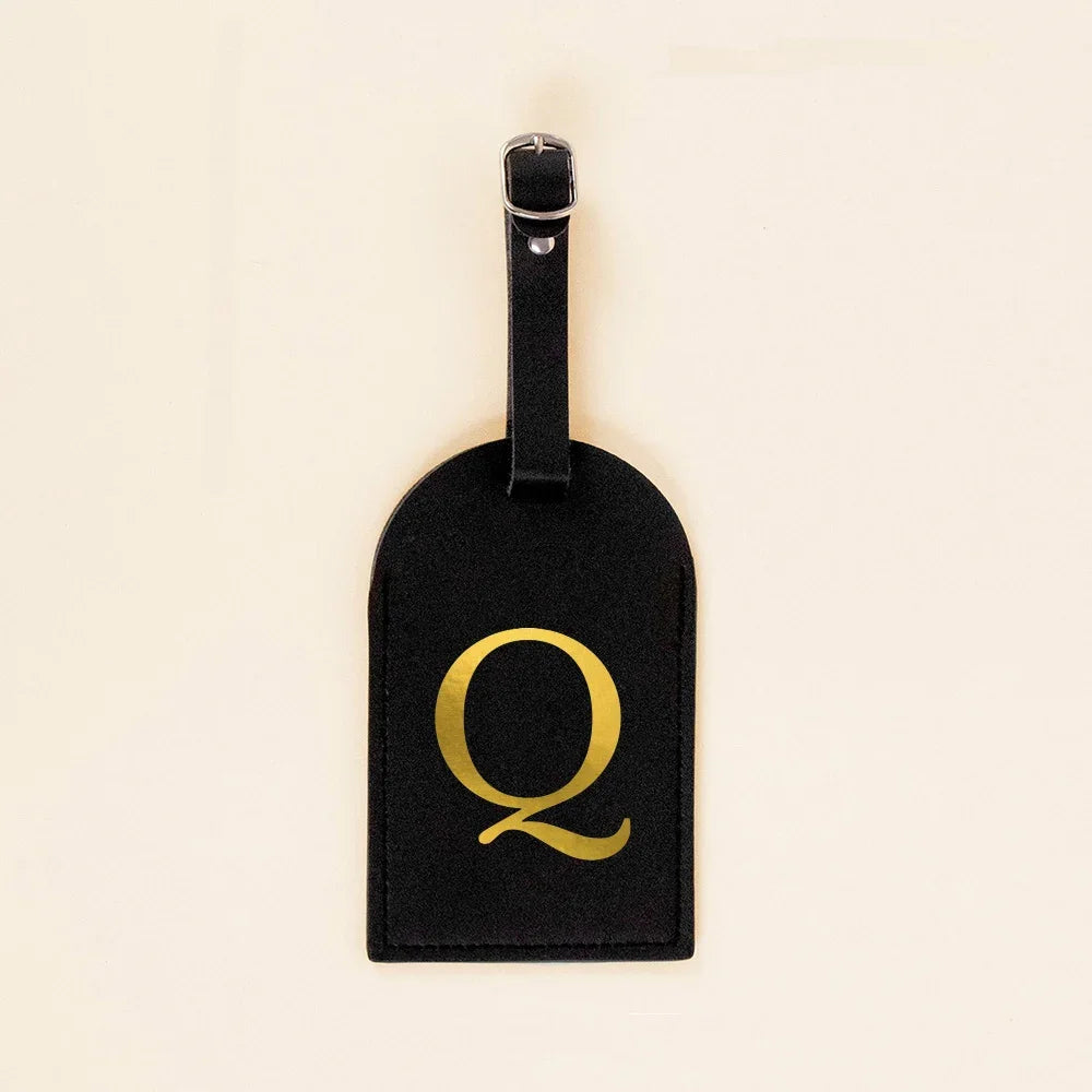 Initial Luggage Tags Handbag key Holders Travel Bag Key Wallets Label Tag Suitcase Identify Labels with Privacy Cover