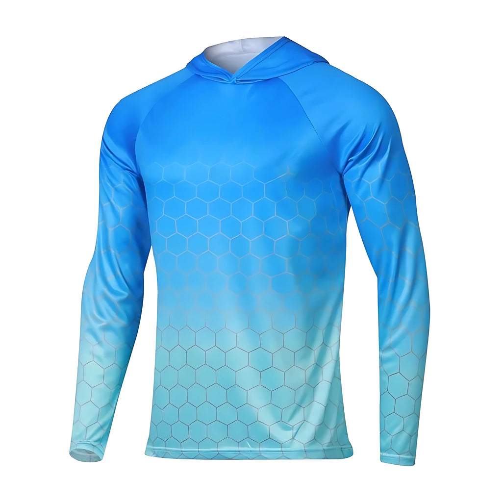 New Men Summer Fishing Clothing Breathable Quick Drying Long Sleeved Hoodie UV Fishing Sweatshirt Man