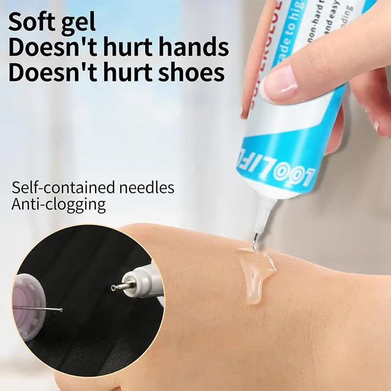 Strong Shoe Glue - 60ml, Waterproof, Resistant to High and Low Temperatures, Non-Toxic, Odorless, Transparent Glue, Suitable for Plastic Materials, Safe for Use on Sneakers and DIY Repairs.