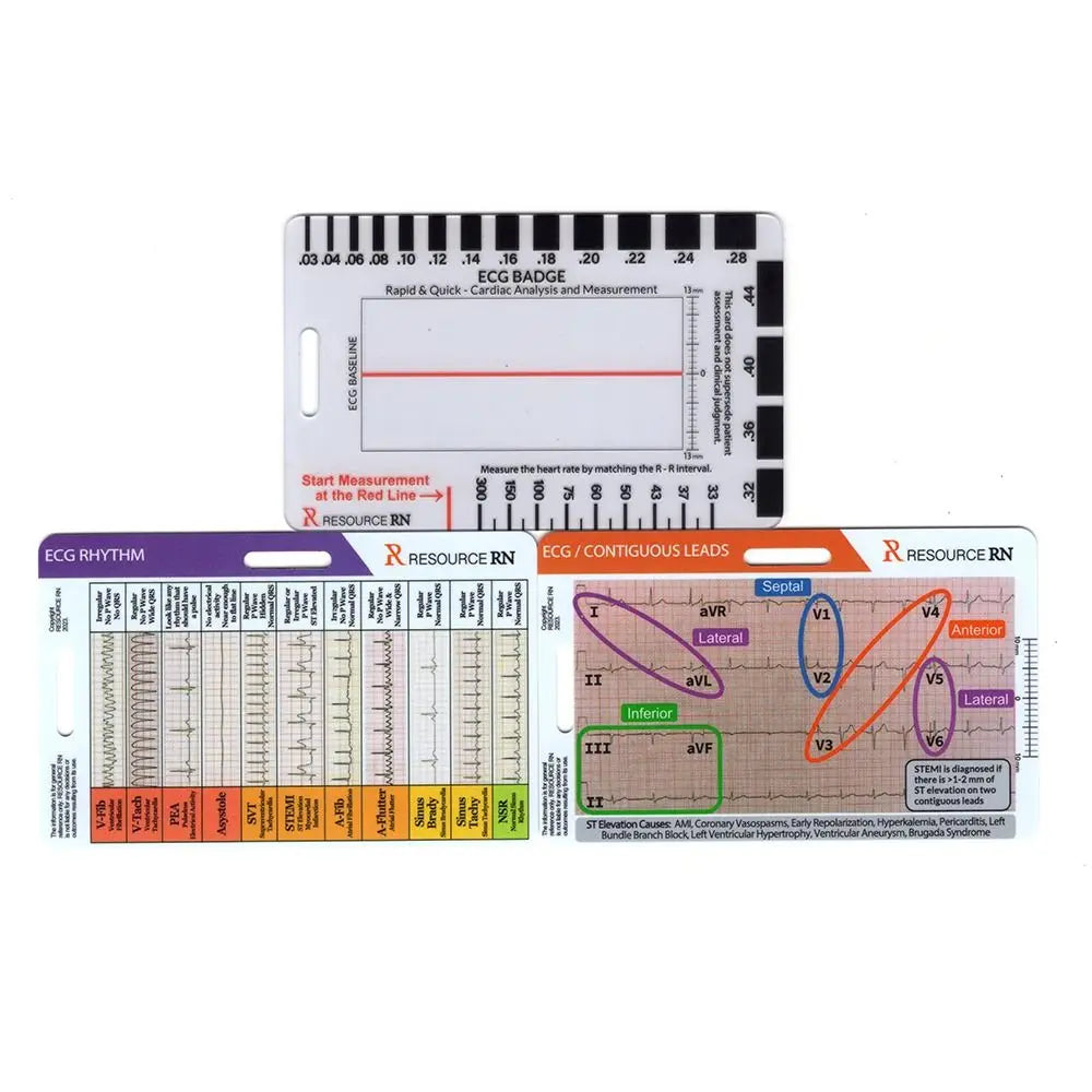 New ECG/EKG Calipers Horizontal Vertical Transparent ECG 7 Step Ruler Plastic Portable Measuring Tool
