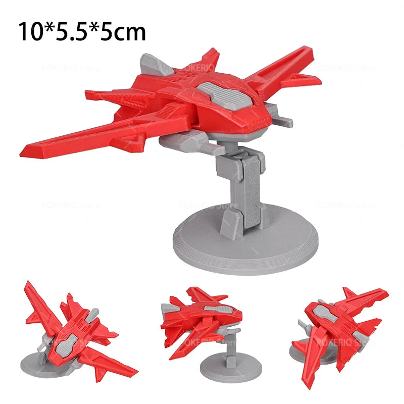 Mini War Machine Mecha Fighter Jet Series 3D Printed Starship Attack Helicopter Flutter Drone Movable Joints Assemble Models Toy