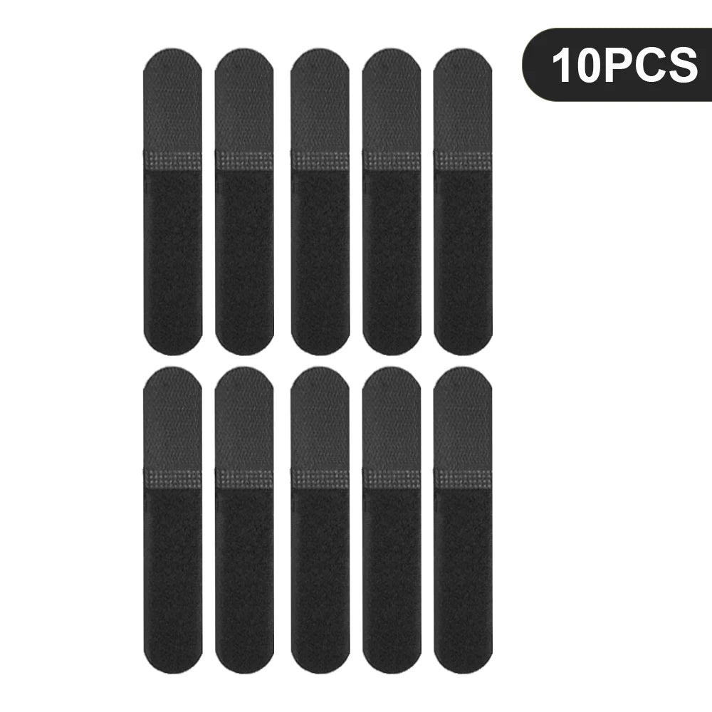 10Pcs 12cm Tactical Fastening Binding Strap Hook & Loop Reusable Strap Molle Nylon Straps for Outdoor Bag Clothes Shoes Backpack