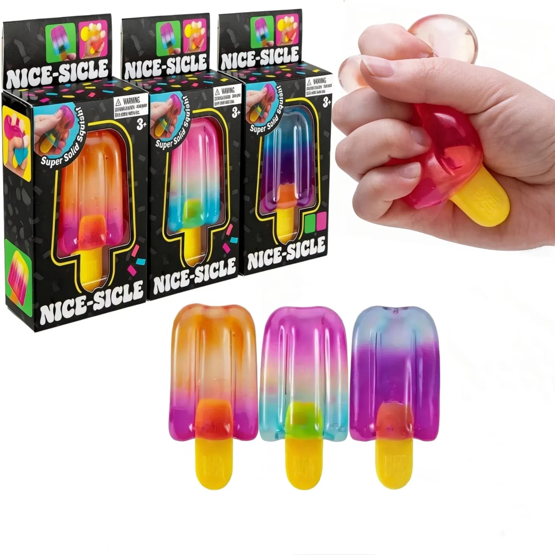 Gradient Ice Cream Squeeze Toy Soft Slow Rebound Squishy Fidget Toy Stress Relief Gadget for Adults Home Office Relaxation