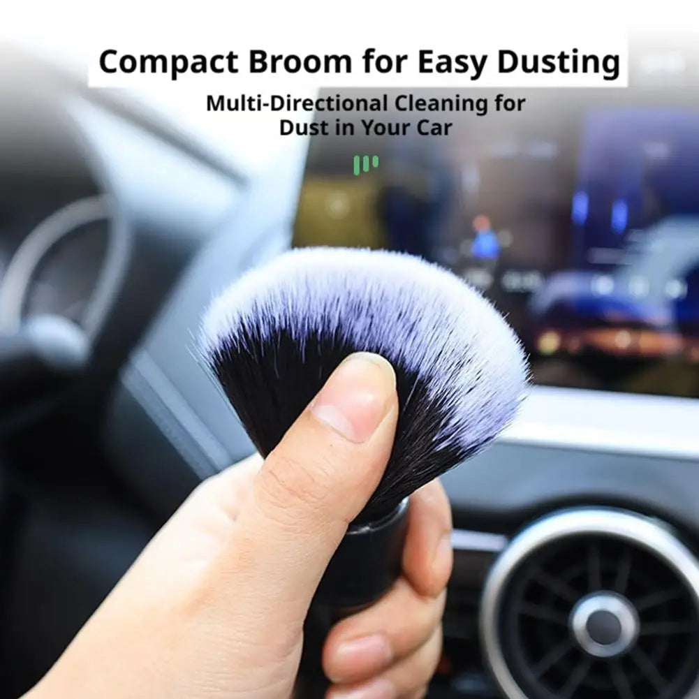 Auto Detailing Brush Car Interior Cleaning Tool Soft Synthetic Bristle Dashboard Duster Non Scratch Surface Care