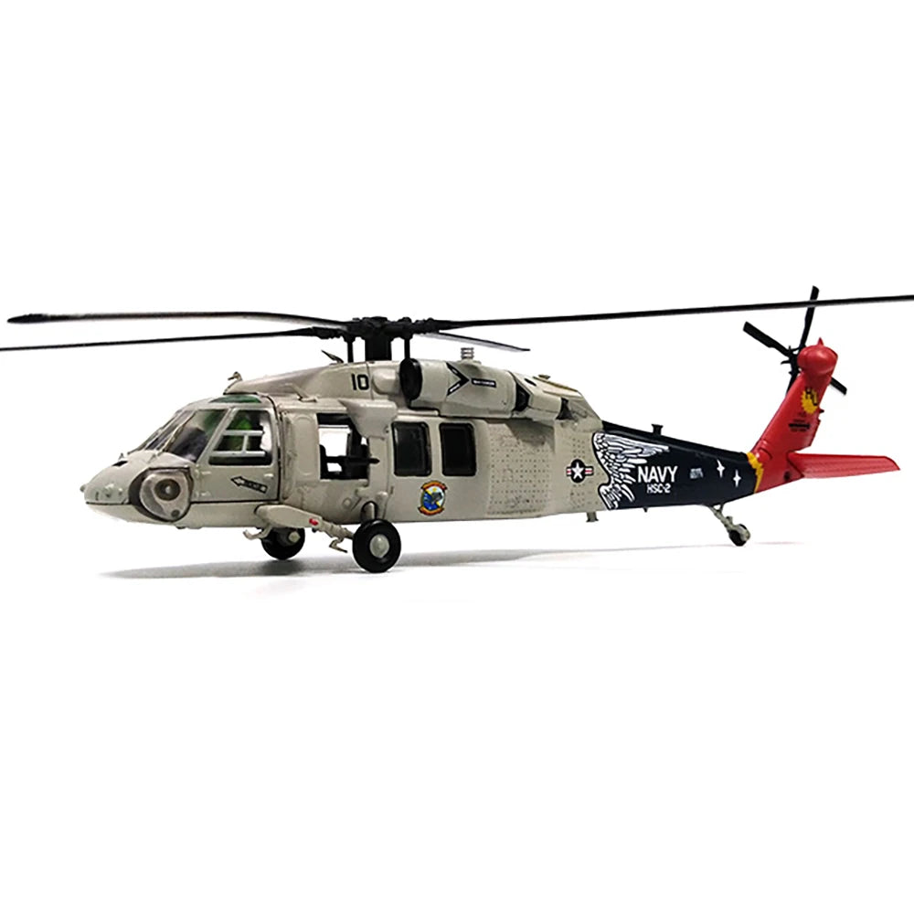 1/72 Alloy Utility Helicopter UH-60 Black Hawk US Navy Aircraft Fighter Model Toy Children Gift for Collection Decoration