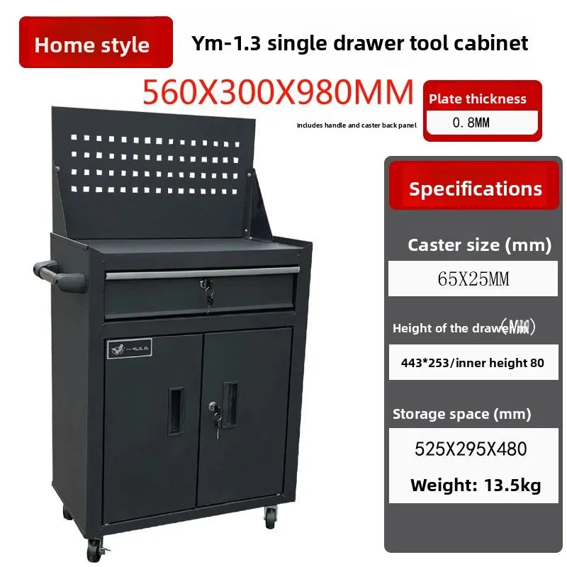 Heavy Duty Tool Cabinet with Wheels – Thick Steel Rolling Tool ChestLockable Drawers & Storage Organizerfor Garage Workshop