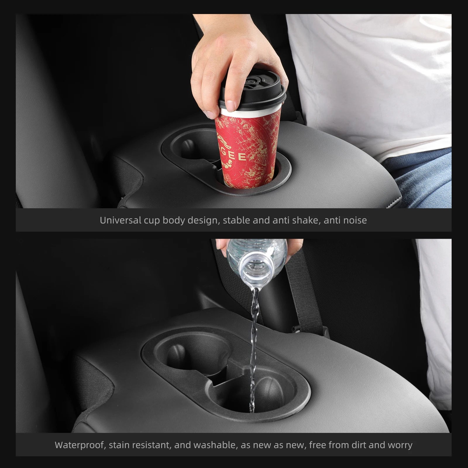 for Tesla Model Y Juniper/Launch 2025 Car Cup Holder The Second Row Water Cup Holder Drinks Storage Case Interior Accessories